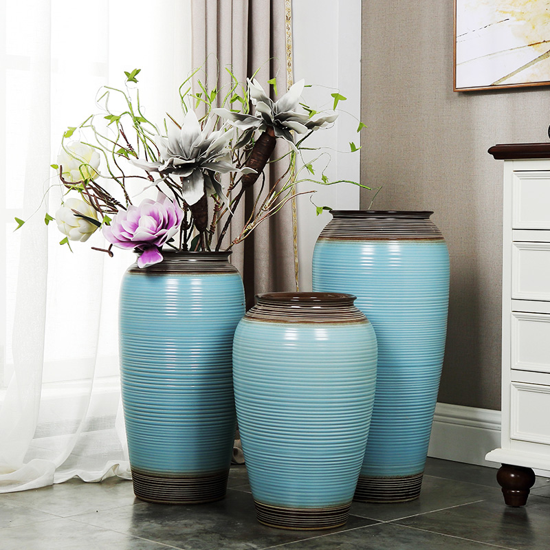 Jingdezhen ceramic new Chinese style of large vases, flower arranging I and contracted Europe type TV ark, sitting room adornment is placed