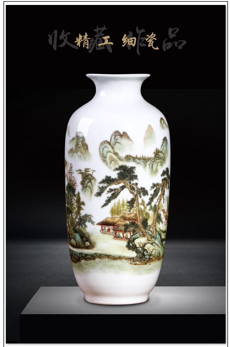 Jingdezhen vases, flower arranging new Chinese style living room home wine rich ancient frame TV ark adornment ceramics furnishing articles