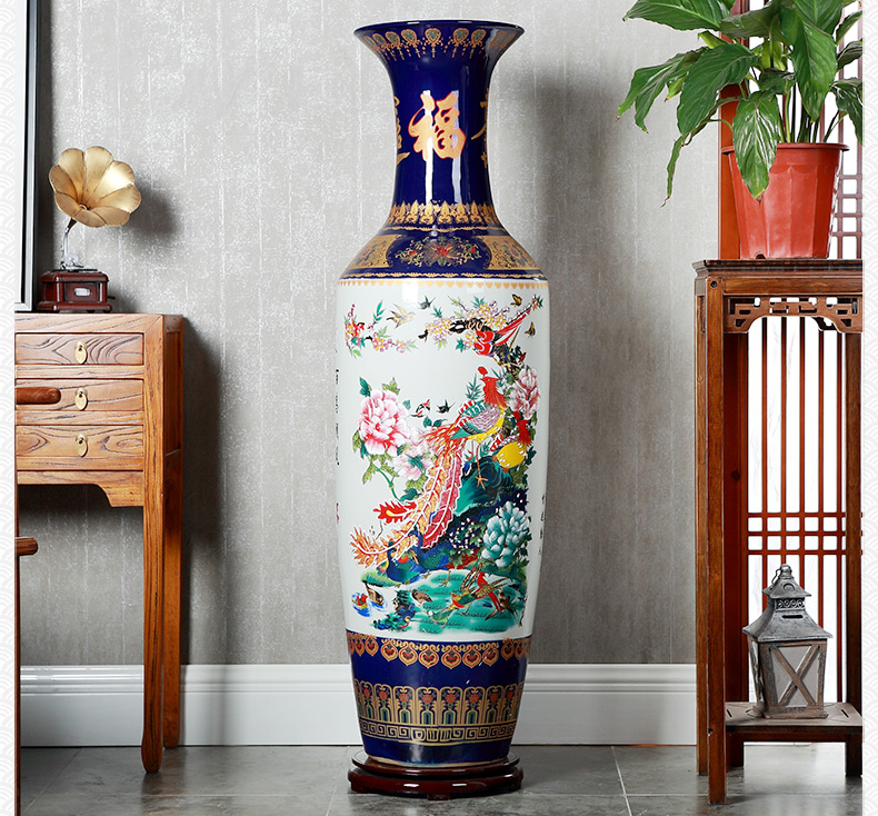 Break code a clearance sale! Jingdezhen ceramics powder enamel vase of large sitting room hotel opening decorative furnishing articles