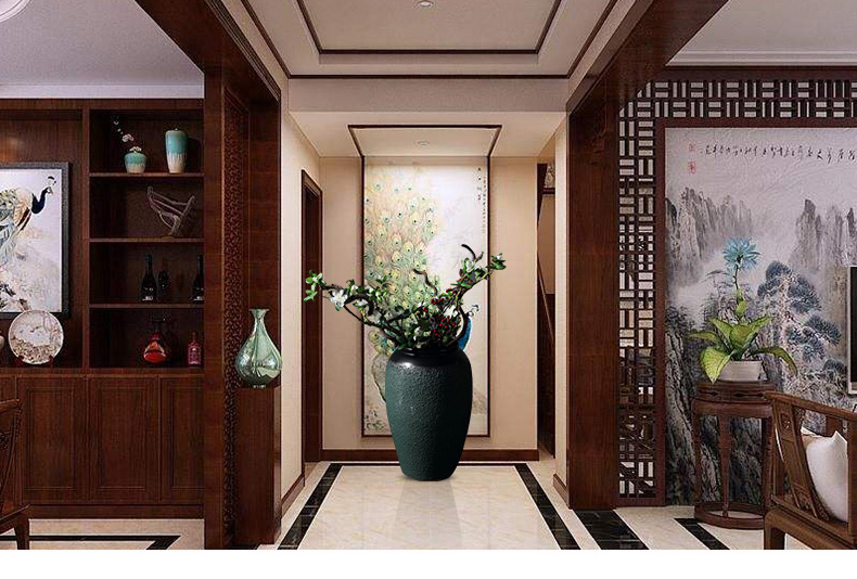 Jingdezhen ceramic new Chinese style of large vases, flower arranging I and contracted Europe type TV ark, sitting room adornment is placed