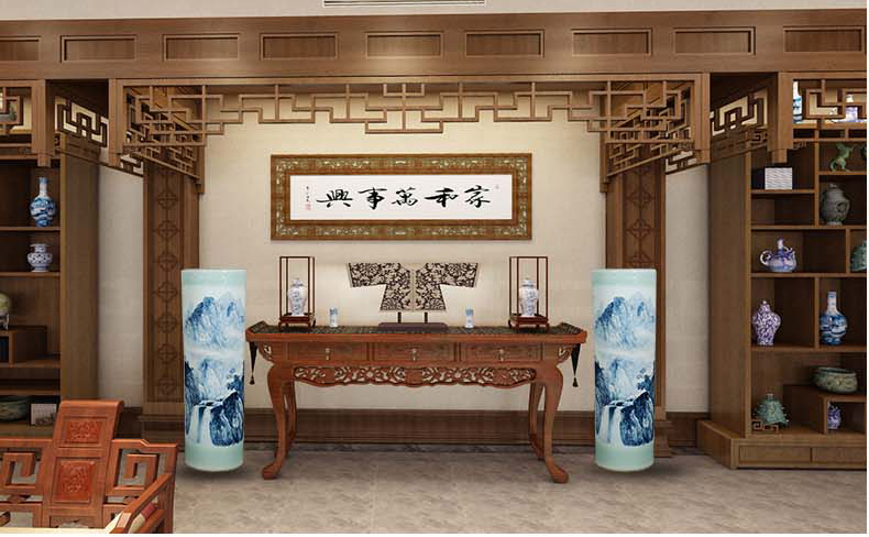 Jingdezhen porcelain ceramics quiver of large vase decoration to the hotel open living room TV cabinet study furnishing articles