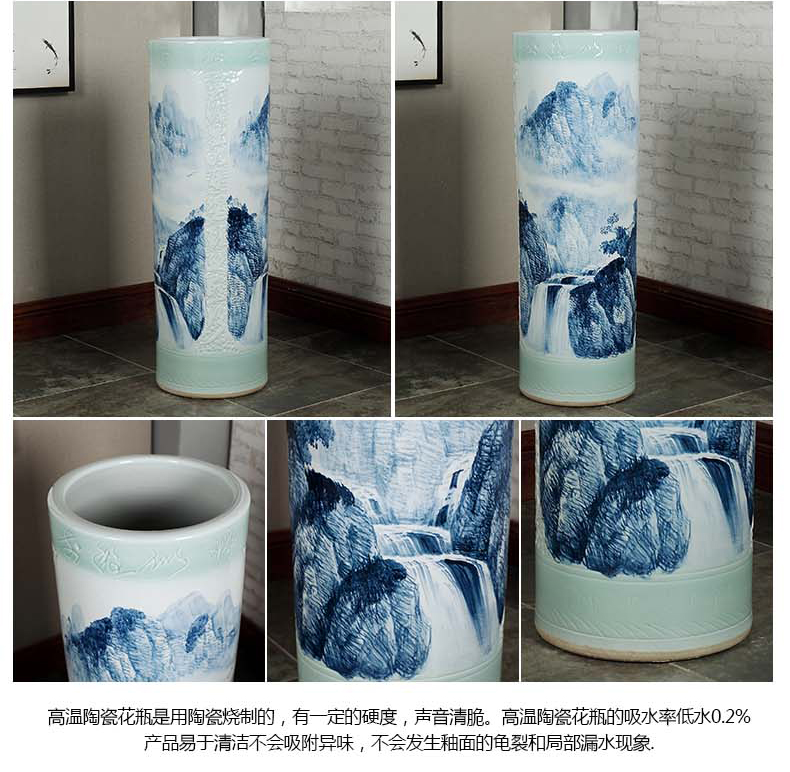 Jingdezhen porcelain ceramics quiver of large vase decoration to the hotel open living room TV cabinet study furnishing articles