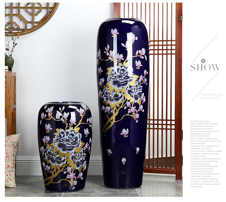 Jingdezhen ceramics 3 sets of large red vase I household housewarming gift sitting room adornment is placed