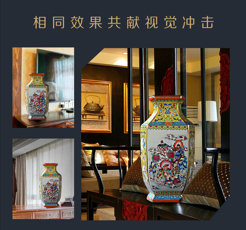 Jingdezhen ceramic vase furnishing articles Chinese flower arranging office wine rich ancient frame TV ark c7XfQ9Wc sitting room