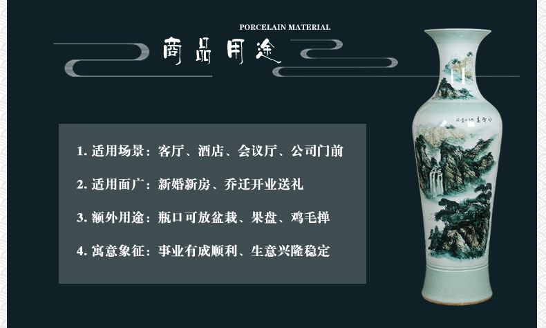 Jingdezhen ceramics of large vases, antique hand - made carving peony hotel opening sitting room adornment is placed