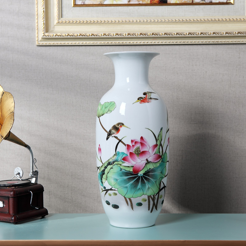 Jingdezhen ceramics flower vase fashion wine cabinet decoration living room TV cabinet office furnishing articles