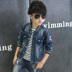 Quần áo trẻ em nam denim jacket 2019 xuân hè mới 4 trẻ lớn 5 phiên bản Hàn Quốc trẻ em 9-15 tuổi áo xuân áo phao mùa đông trẻ em Áo khoác