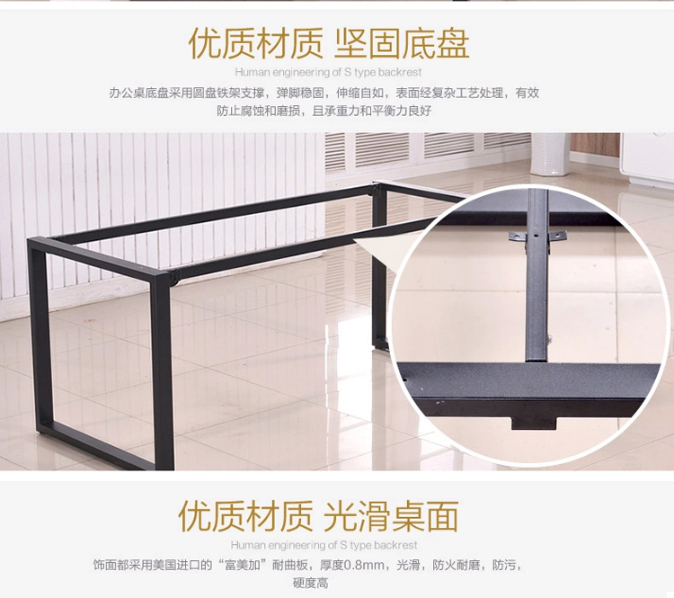 Bảng điều khiển nội thất văn phòng đôi bàn làm việc kết hợp thép hình chữ L và gỗ nhân viên bàn nhân viên vị trí đơn giản và hiện đại bàn làm việc đẹp