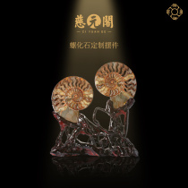 Ciyuan Pavilion Fukuang carrier house life three talent through the sky the snail chemical through the heart of the wind and water custom ornaments