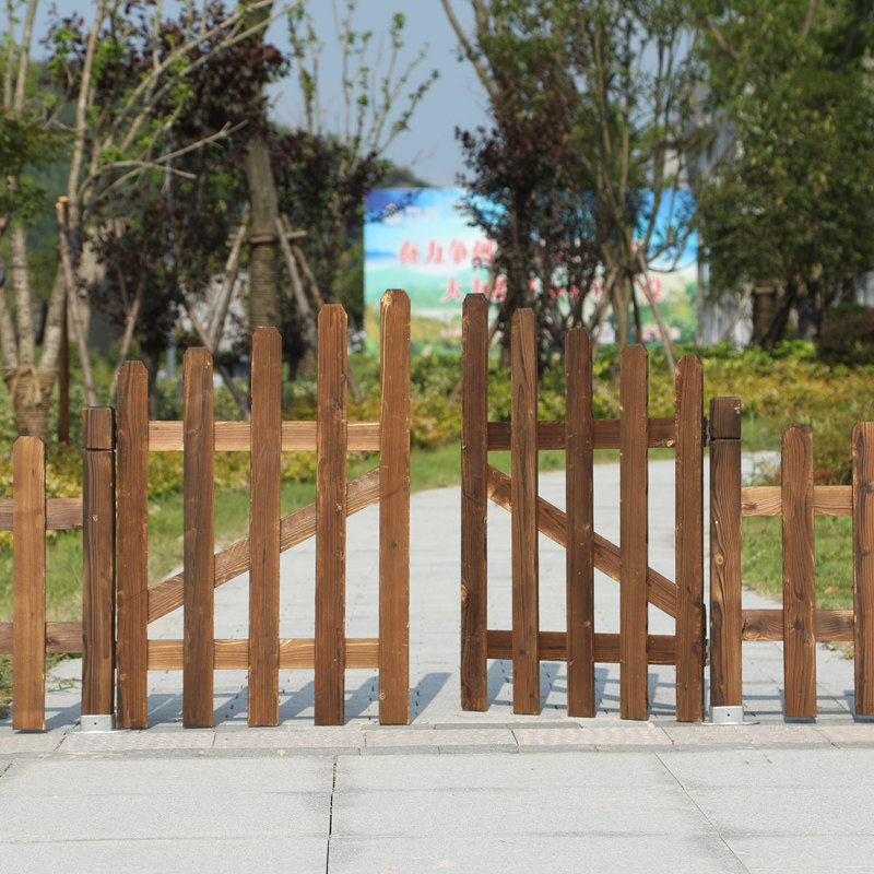 Anti-corrosion wooden fence gate fence gate vegetable garden gate arch wooden garden courtyard decoration outdoor retro wooden fence gate