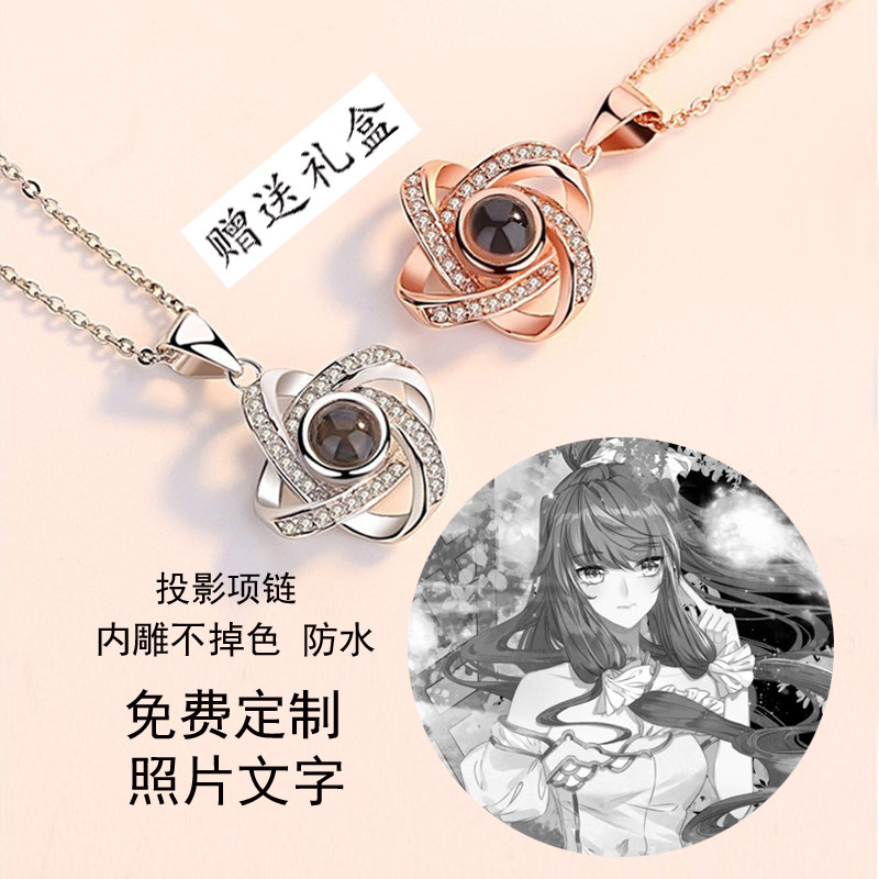 Douluo Continent peerless Tangmen God Realm Dragon King legend pendant Tang San surrounding projection necklace custom photo lettering