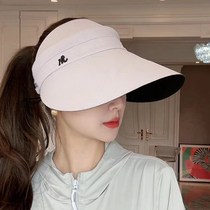 Japanese Hat Womens Empty Top Sun Protection Sun Hat Anti-UV Outdoor Travel Versatile Face Covering Sun Hat