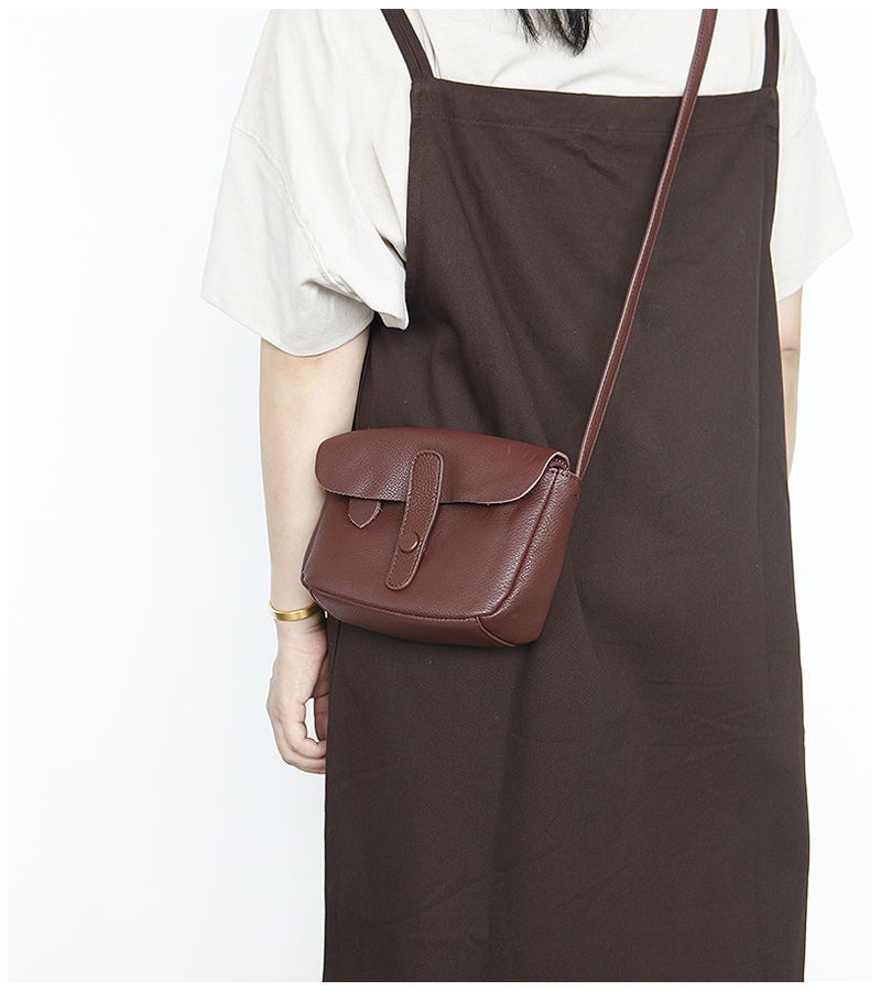 CUCKOO FOREST women's leather shoulder bag simple literary and artistic top layer cowhide bag Japanese forest system B191