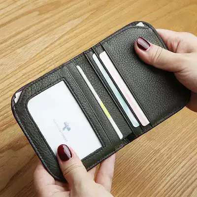 cuckooforest new short women's leather small wallet literary double ultra-thin wallet change c203