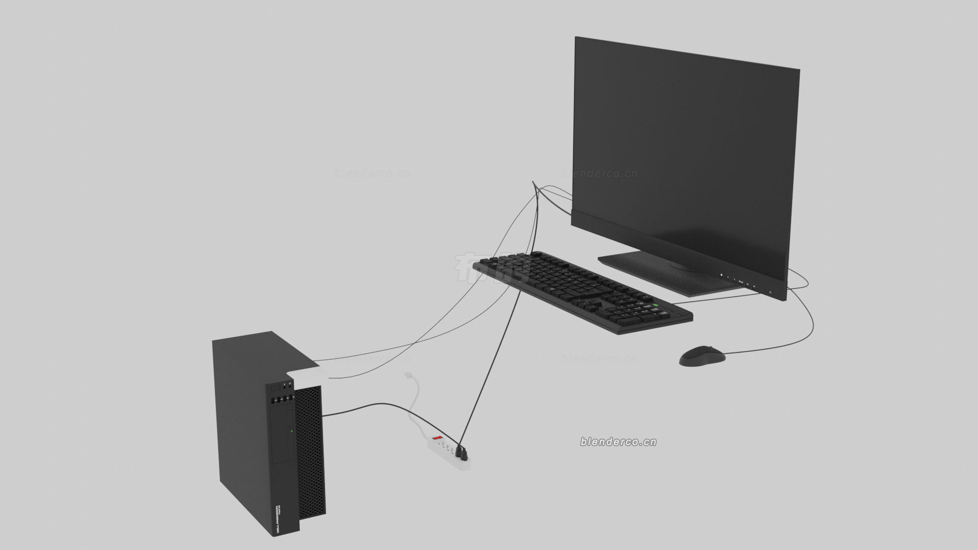 blende显示器电脑主机模型-群友分享-作者不清，知道的留言