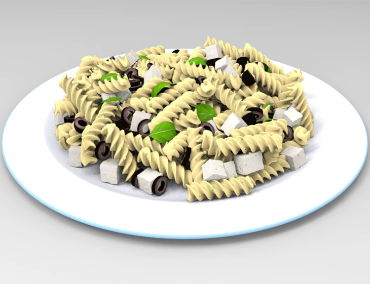 C4D FBX STL OBJ Blender Maya食物小吃意大利通心粉三维模型素材