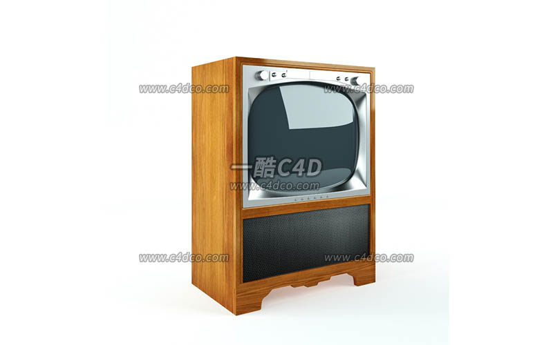 一酷C4D复古电视机模型28