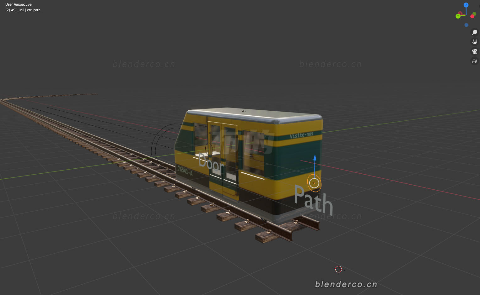 blender地铁铁轨模型-作者：diogorusso