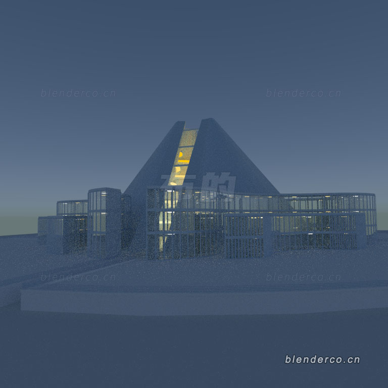 Blender科技感大楼建筑模型