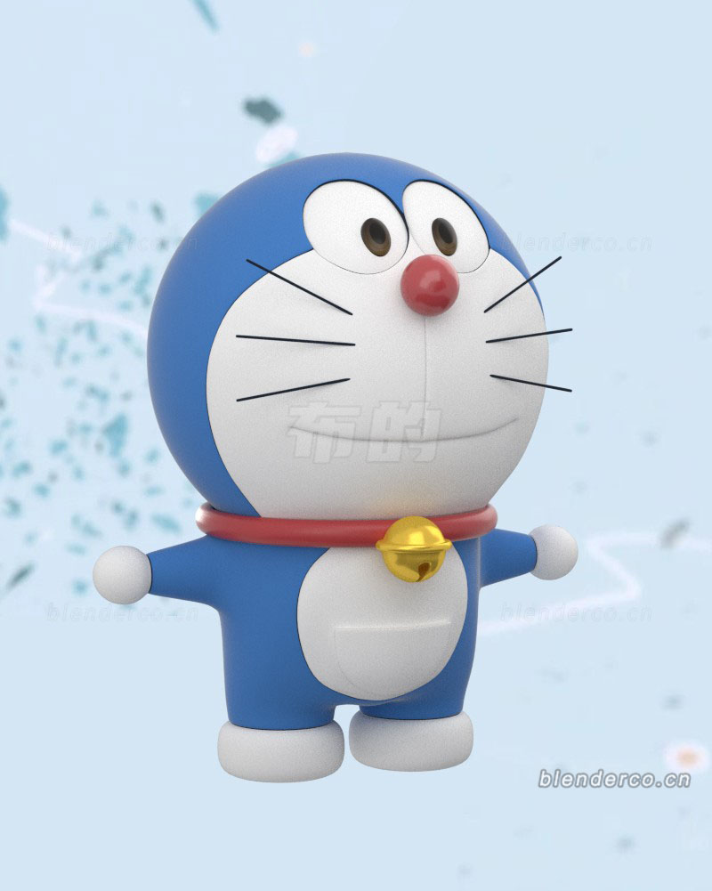 Blender卡通哆啦A梦机器猫小叮当模型