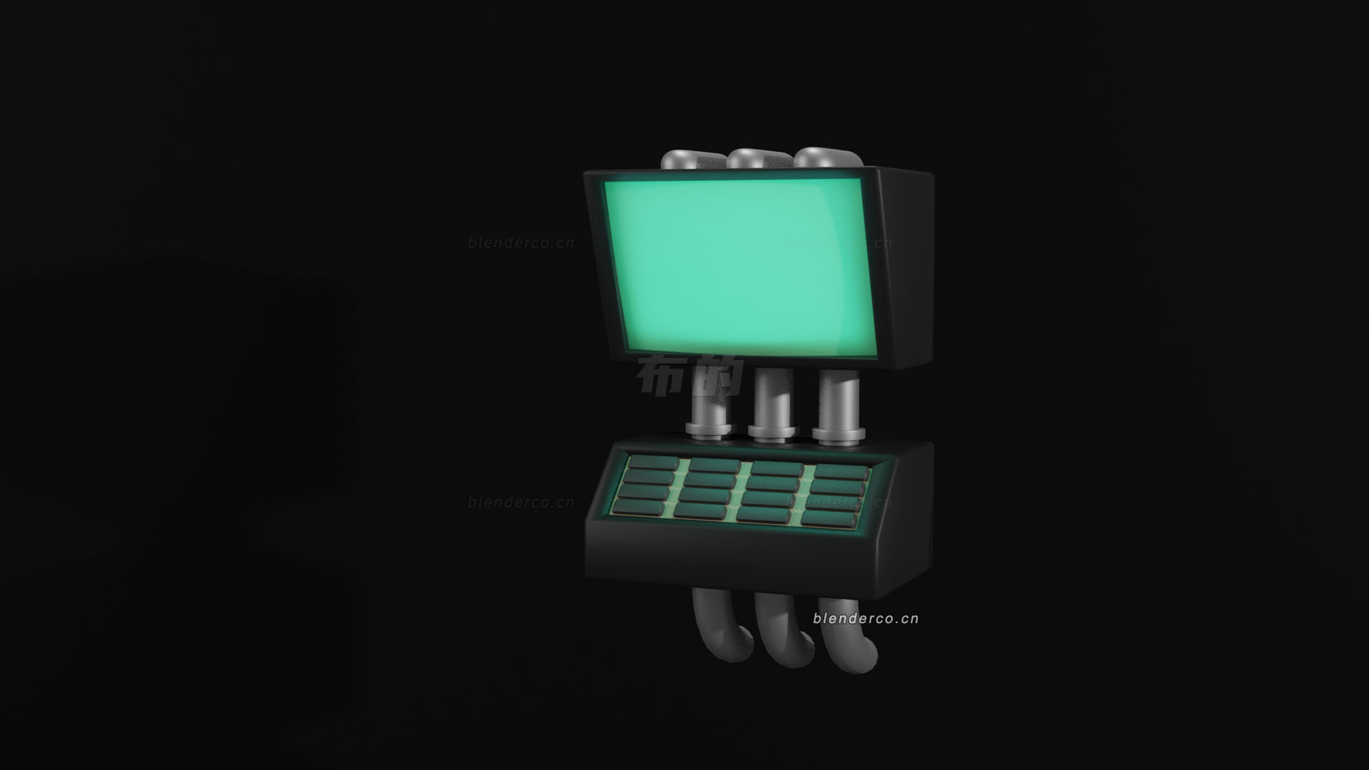 Blender未来计算机模型