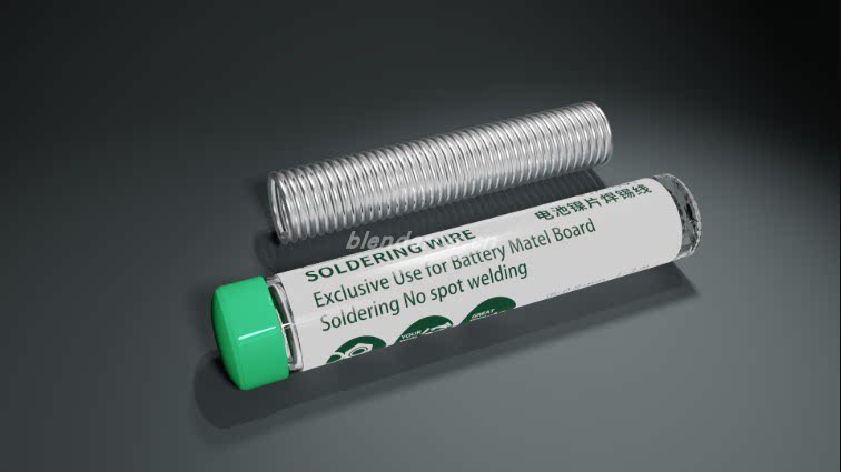 电池小板焊锡线模型