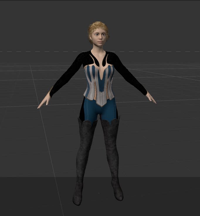 C4D走路动画人物FBX女性角色STL长靴高跟鞋OBJ紧身衣DAZ三维模型-cg男孩