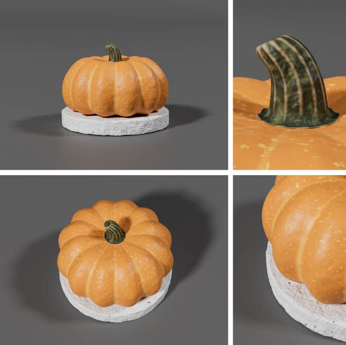 QCqing的南瓜与石头垫子-装饰品、摆件