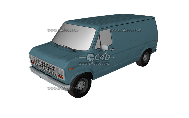 一酷c4d汽车货车模型013