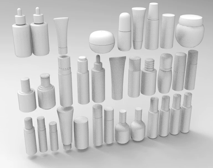 C4D FBX STL OBJ Blender Maya化妆瓶软管瓶子包装瓶三维模型素材-cg男孩
