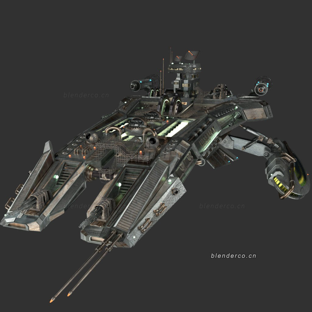 blender飞船星际战舰模型