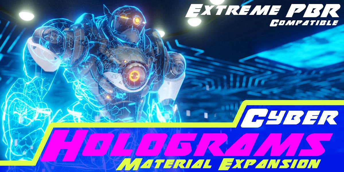 Cyber Holograms – Materials For Blender and Extreme PBR