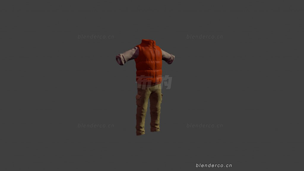 blender服装衣服裤子模型-群友分享-作者不清，知道的留言