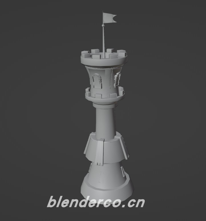 Blender卡通地面建筑16