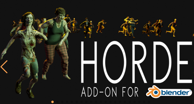 Blender人物角色集群模拟插件 Horde Crowd System Tools V1