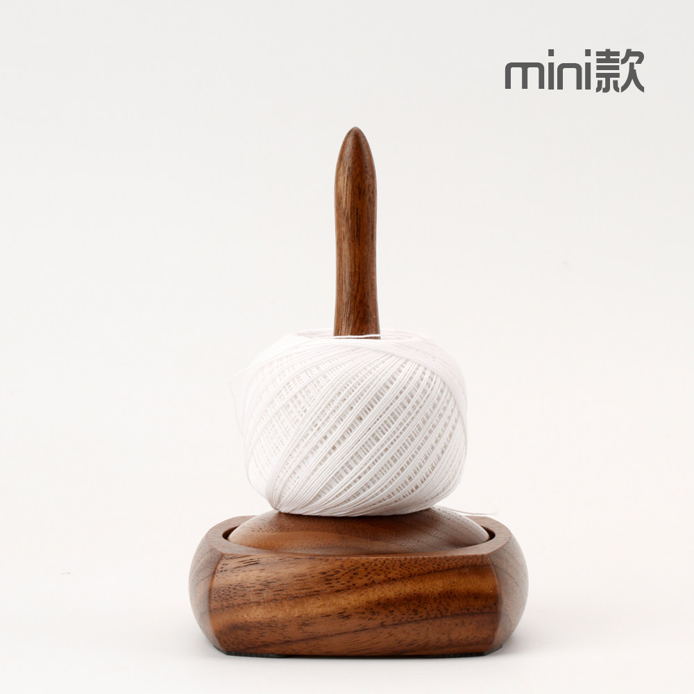 Wuge] Mini wool spool MINI rotating wool spool pay-off rack jacquard crochet solid wood weaving tool