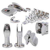 toilet partition 5 gold accessories zinc alloy thickened bathroom toilet door lock support frame hinge hinge clothing hook