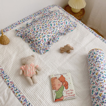 Mat clip double-sided cotton newborn baby soft bed childrens quilted thickened thin pure cotton blanket ins sheet pure cotton