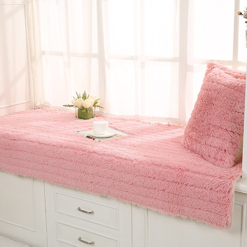 Plush bay window mat Window sill mat Tatami balcony mat Custom window blanket Bedroom decoration four seasons universal net red