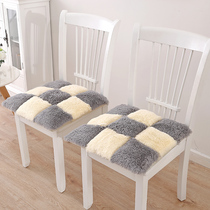 Plush winter chair cushion Office warm chair cushion Non-slip thickened floor student stool winter seat cushion