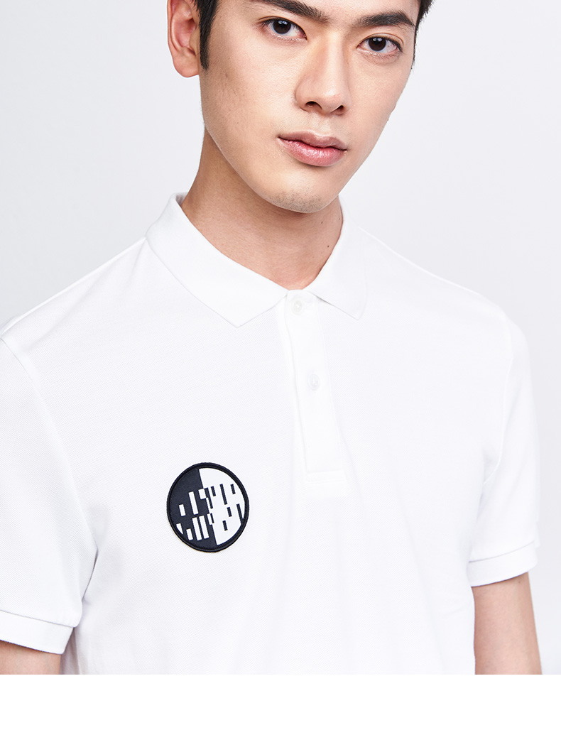VMEN Wiman mùa hè áo sơ mi trắng POLO tay ngắn nam ve áo Áo thun cotton trẻ trung nam 820232220 aso polo