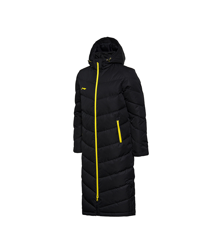 Li Ning dài xuống áo khoác bóng đá xuống áo khoác thể thao nam trên đầu gối dày áo ấm đội mũ bóng rổ áo phao đại hàn nữ