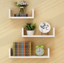 Wooden board Bracket Creative Simple Wall Indoor wall Hanging Bookshelf Simple Wall hanging Suction cup hanging Bedroom Bathroom