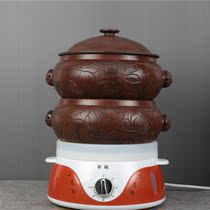 Emperor pot Yunnan Jianshui purple pottery Lotus electric steam pot chicken steam pot jump health pot home soup pot
