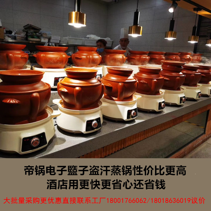 Fengjie Chicken Pot Purple Sand Health Preserving Saucepan Electric Steam Boiler Electric Steam Boiler Commercial Guizhou Steal sweat Steamed Pan Soup Pot for Home