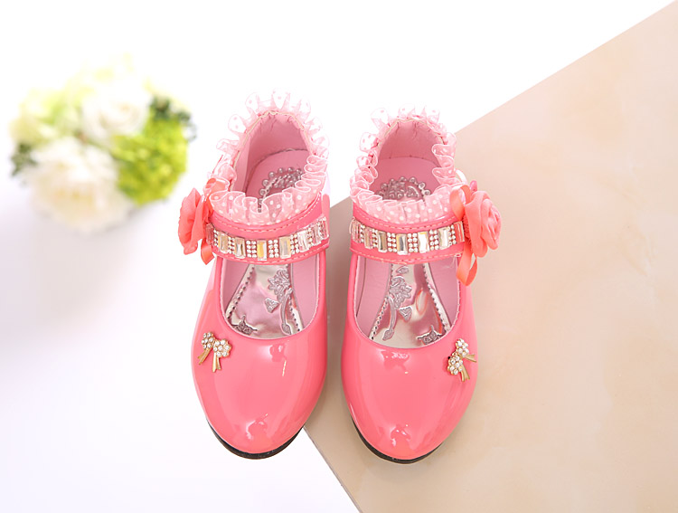 Chaussures enfants en PU ronde faux diamant pour printemps - semelle caoutchouc - Ref 1037448 Image 12