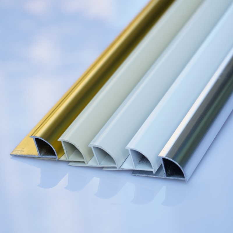 Niuyuan aluminum alloy tile Yangjiao strip Yangjiao line Edge strip Circular arc closing strip Horn guard strip anti-collision injury strip