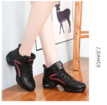 Fall in love with dance new autumn and winter leather dance shoes womens soft-soled square dance shoes wear sailor dance ghost dance shoes outside