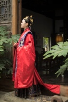 Hanfu Ming wedding clothing tailed big sleeve shirt Feng Guan Xia Ming Emperor after the spot