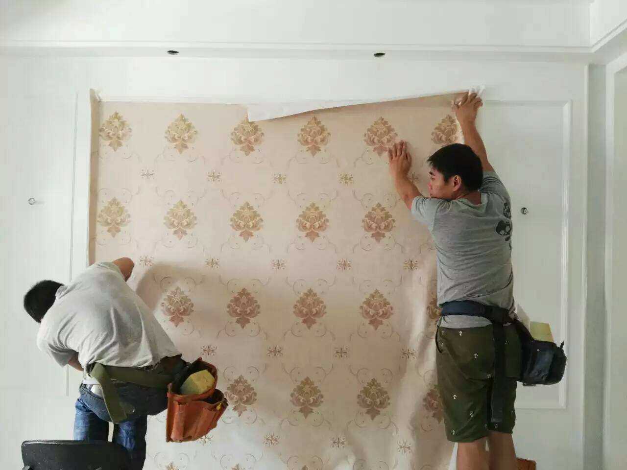 Chengdu professional wallpaper application wall cloth Mural construction wall renovation repair replacement renovation glass film